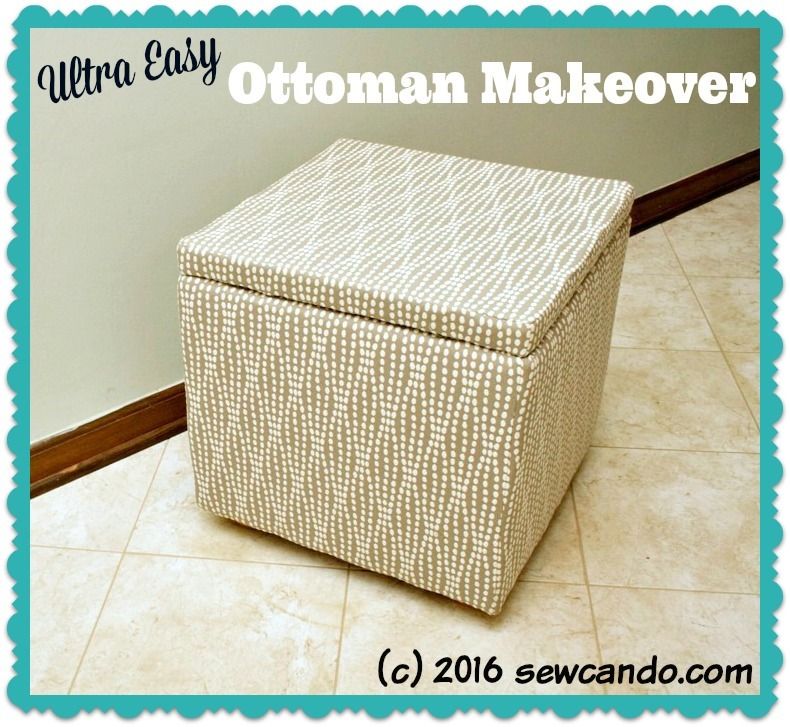 Sew Can Do The Reupholstered Storage Cube ANYONE Can Do